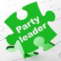 Political concept: Party Leader on puzzle background