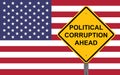 Political Corruption Ahead Warning Sign Royalty Free Stock Photo