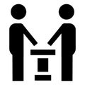 Political debate icon, simple style