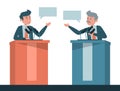 Candidates on discussion, presidential election in USA Royalty Free Stock Photo