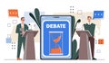 Political debates vector concept