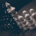 Political dialogue. Danger chess game. Conflict of interest. Royalty Free Stock Photo