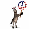 Political Donkey with Peace Sign