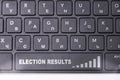 Election results on keyboard