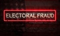 Electoral Fraud Sign American Primary Presidential Election Democracy Concept USA Royalty Free Stock Photo
