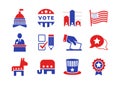 Political icons set