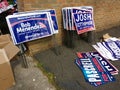Political Lawn Signs, New Jersey Politicians, Election, USA Royalty Free Stock Photo