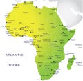 Political map of Africa Royalty Free Stock Photo