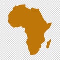 Political Map of Africa on transparent background Royalty Free Stock Photo