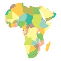 Political map Africa Royalty Free Stock Photo