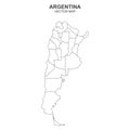 Political map of Argentina isolated on white background