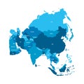 Political map of Asia Royalty Free Stock Photo