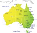 Political map of Australia