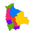 Political map of Bolivia