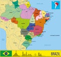 Political map of Brazil