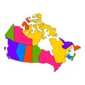 Political map of Canada