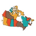 Political map of Canada