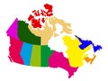 Political map of Canada