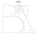 Political map of Egypt isolated on white background Royalty Free Stock Photo