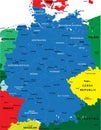 Political map of Germany Royalty Free Stock Photo