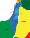 Political map of Israel