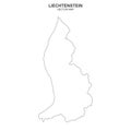 Political map of Liechtenstein isolated on white background