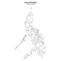 Political map of Philippines isolated on white background