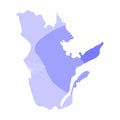 Political map of Quebec