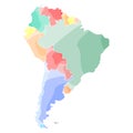 Political map of South America Royalty Free Stock Photo