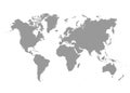 Political map of the world. Gray -countries. Vector illustration.