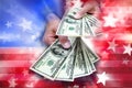 Political Money American Flag Donation
