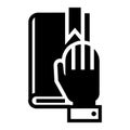 Political oath icon, simple style