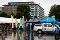 Political parties having their campaign tents and marketing their views for voters, Norway