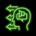 political philosophy neon glow icon illustration