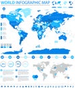 Political Colored World Map Vector Info Graphic Royalty Free Stock Photo