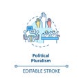 Political pluralism concept icon