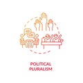 Political pluralism concept icon