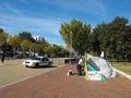 A political protester and his tent near the White House