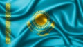 Flag of Kazakhistan, national country symbol illustration