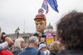 A political satire sculpture of Donald Trump at an anti Trump March in London