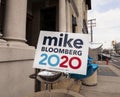 Political sign for the Mike Bloomberg Campaign