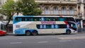 Political signs on a bus on the Day of Remembrance