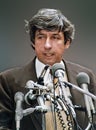 Tom Hayden Speaks to Press in Chicago, Illinois in Early 1980s