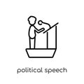 political Speech icon from Political collection.