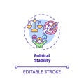 Political stability concept icon