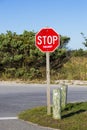 Political Stop Sign in a Park Royalty Free Stock Photo