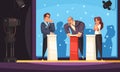 Political Talk Show Colored Background