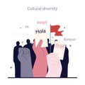 Political views spectrum. Left-wing politics principle. Cultural diversity Royalty Free Stock Photo