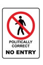 Politically correct no entry sign Royalty Free Stock Photo