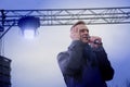 Politician Alexei Navalny speaks at an opposition rally Royalty Free Stock Photo